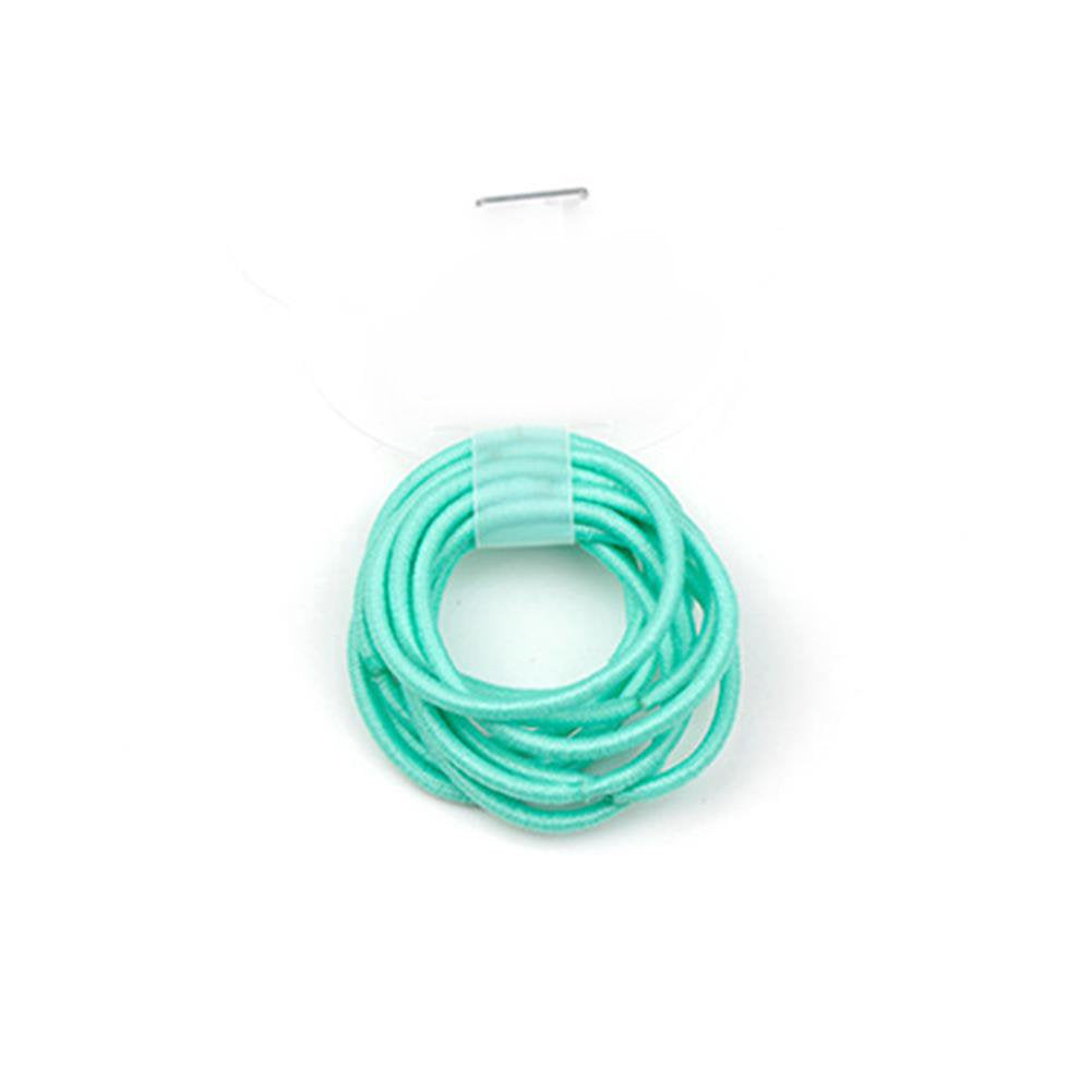 50 Pcs, Light Aquamarine: La Tartelette 2.4 Cm Elastic Bands Hair Ties Children Rubber Hair Headbands - 50 Pcs (Light Aquamarine)