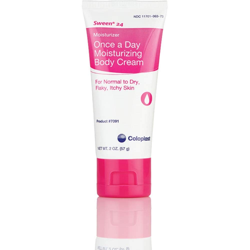 Coloplast Sween 24 Once a Day Moisturizing Body Cream - Moisturizer For Normal to Dry, Flaky, Itchy Skin - Fragrance and Lanolin Free - 5 Ounce Tube by Sween 24