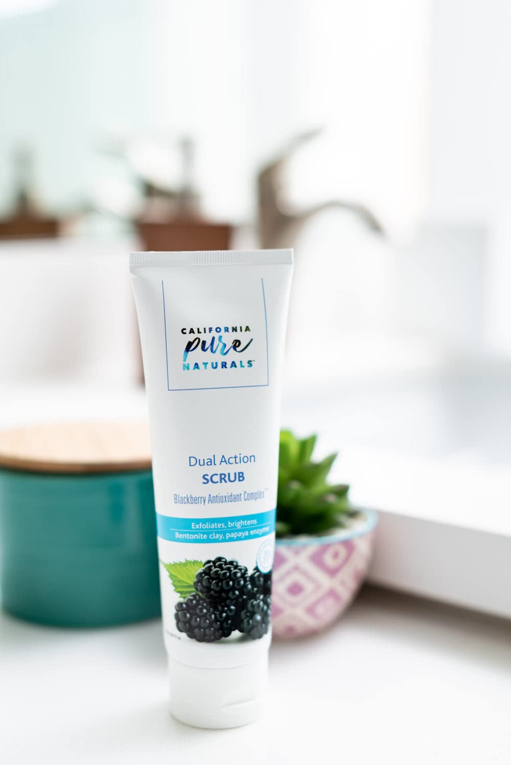 California Pure Naturals Dual Action Scrub. Exfoliating Face Wash For Soft & Polished Skin (4.0 Oz)