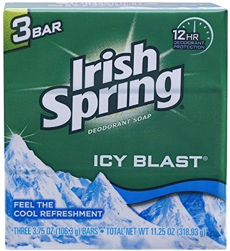 Irish Spring Deodorant Soap, IcyBlast, 4 oz, 2 Pack