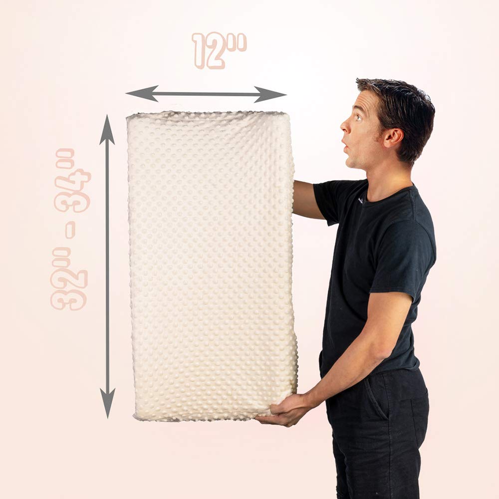 QUENESS Baby Changing Pad Cover, Super Soft Plush Dot Diaper Changing Table Covers for Baby Girls and Boys, Ultra Comfortable, Safe for Babies, Fit 32/34'' x 16 Pad (Beige)