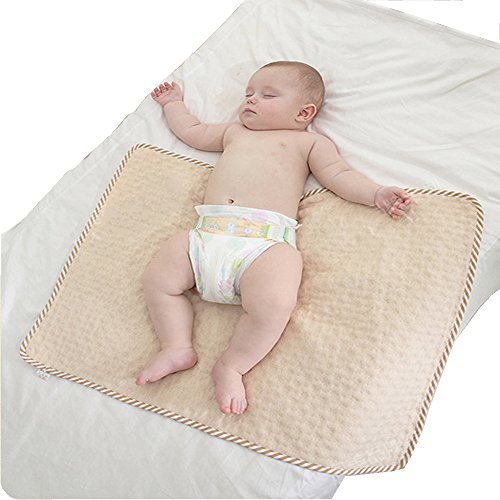 Natural Colored Cotton Waterproof Sheet,Baby Crib Pee Pads Or Incontinence Bed Pad Pack N Play Mattress Protector for Child Adults and Pet (L)