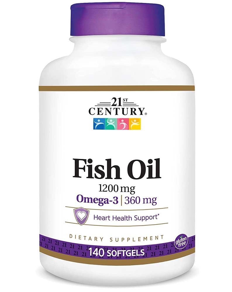 21st Century Fish Oil 1200 mg Softgels, 140 Count