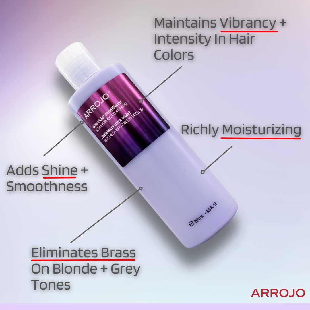 ARROJO Ultra Violet Conditioner, Floral Bouquet, 8.5 Fl Oz