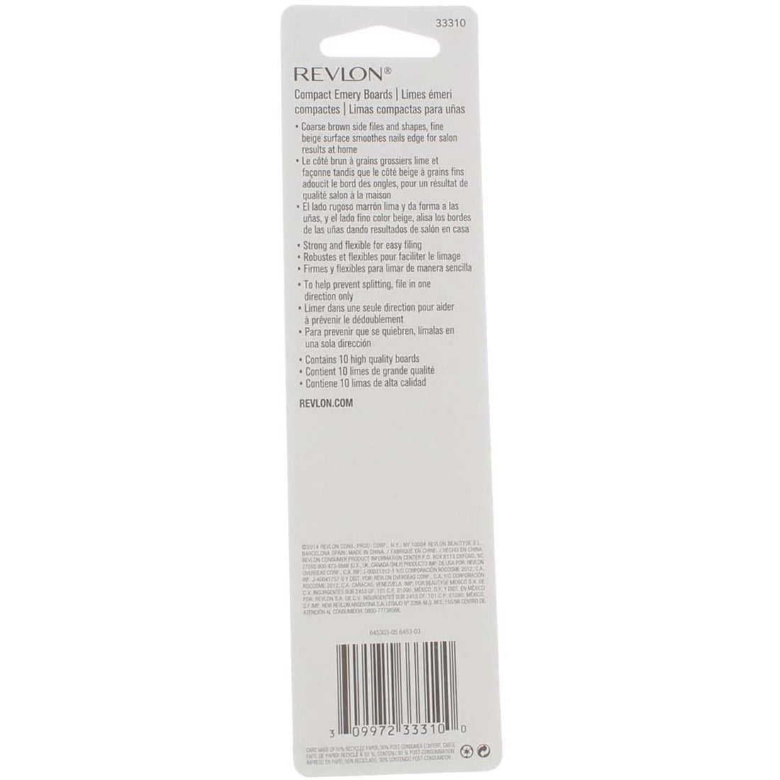 Revlon Compact Emery Board 10 ea (Pack of 2)