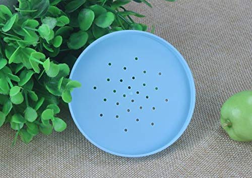 1PCS Empty Storage Body Talcum Powder Container with Sifter and Powder Puffs Make-up Loose Powder Box Case Holder for Home and Travel(Blue)