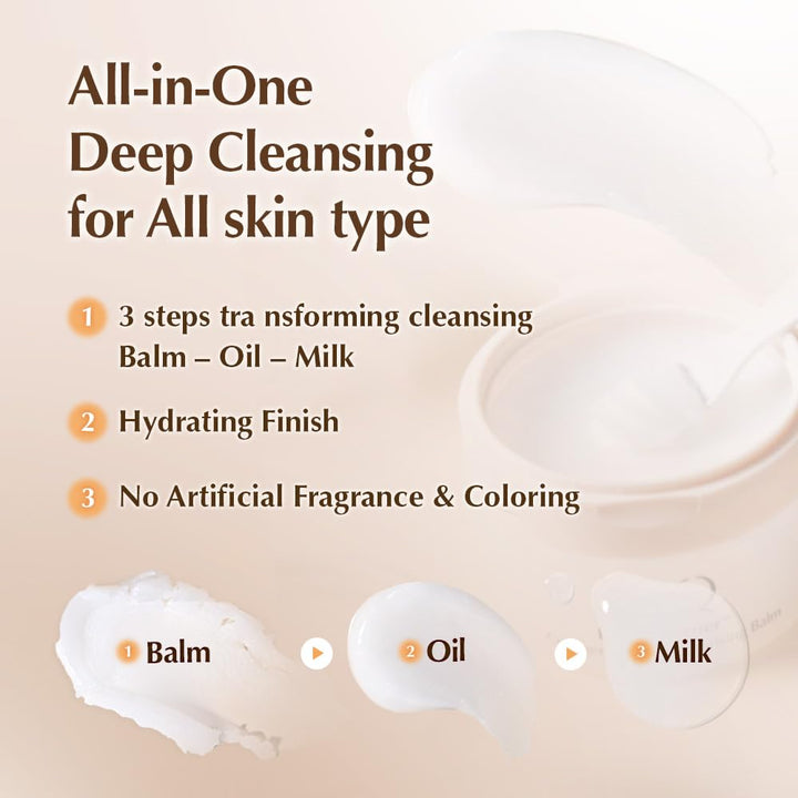 UIQ Biome Barrier Firming Collagen Cleansing Balm | Hygenic One-Step Makeup Remover | Non-Greasy Sorbet Texture | Gentle, Soothing for All Skin Types | No.1 Oliveyoung Cleanser | 3.38 fl. oz.