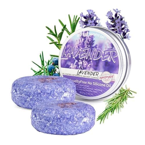 QUAAM 2PCS Shampoo Bar for Gray Hair,Purple Rain Shampoo Bar for Grey Hair,Shampoo Bars For Thinning Hair For Men & Women