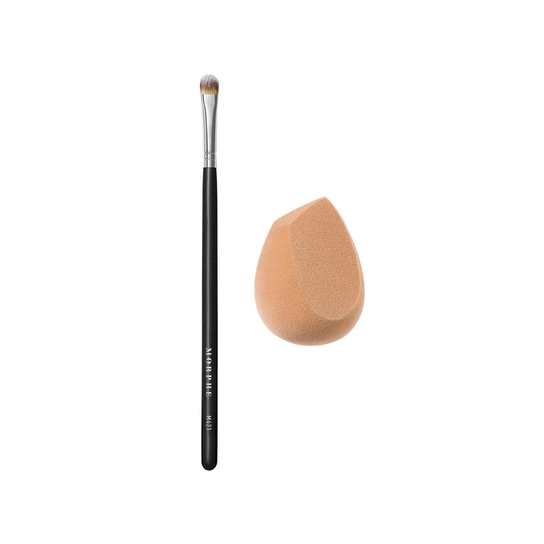 Morphe Perfect Complexion Duo - Mini Concealer Brush and Microfiber Beauty Sponge for Foundation - Professional-Quality Beauty Tools & Accessories (2 Count)