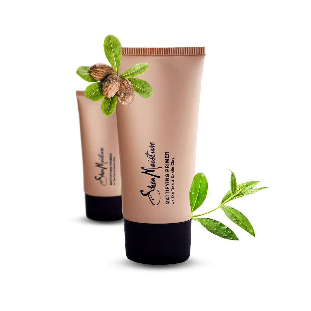 SheaMoisture Mattifying Primer - Matte Face Primer Hydrates and Balances Skin - Made with Organic Shea Butter, Tea Tree and Kaolin Clay (Good for oily, acne prone or sensitive skin) (2 Pack (3.4oz))