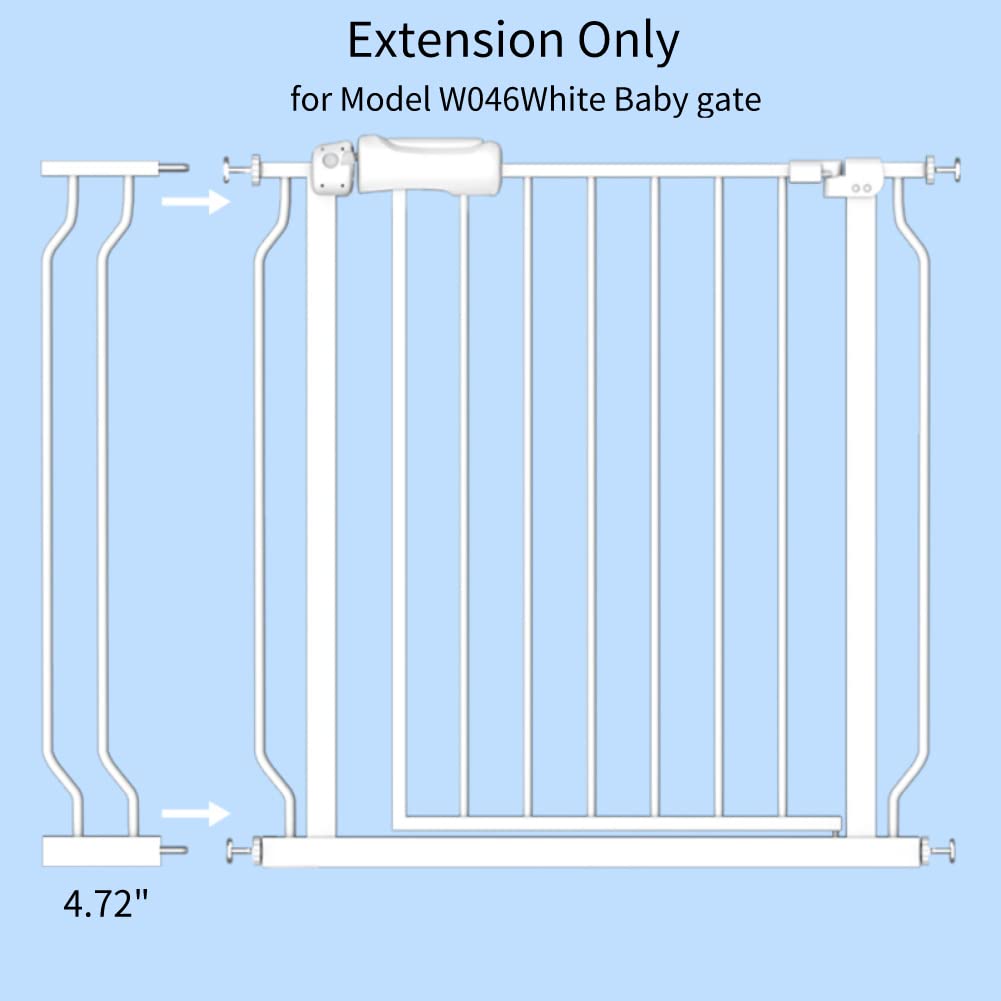 Fairy Baby Small Narrow Baby Gate for Doorways Stairs Hallway 25-27 Inch Wide, Pressure Mounted Walk Through Gates, Indoor Safety Child Gates for Kids or Pets
