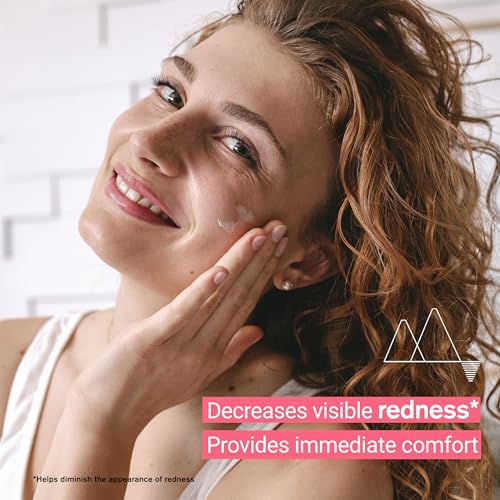 Uriage Roseliane Redness Relief Face Cream 1.35 fl.oz. | Hydrating Moisturizer for Sensitive Skin Prone to Redness | Soothes and Decrease visible Redness | Makeup Base, Non Comedogenic