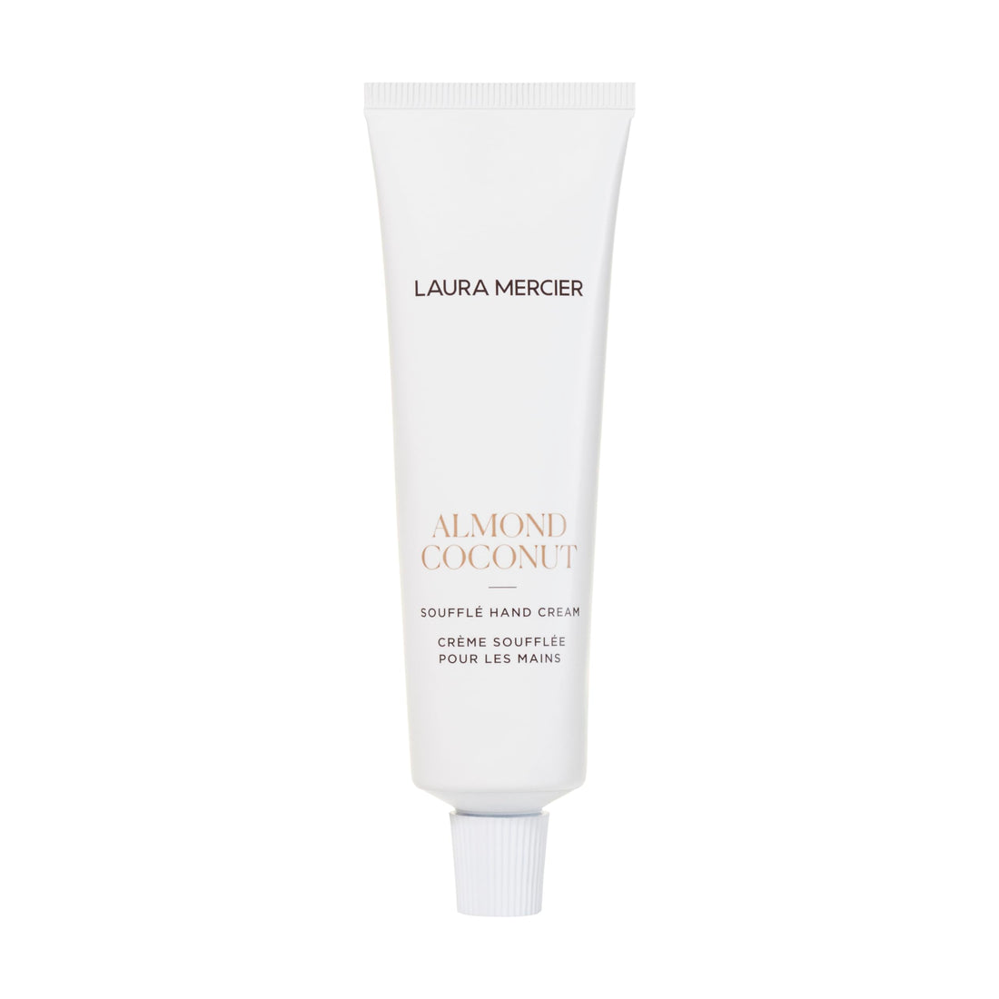 Laura Mercier Soufflé Hand Cream, 24HR Hydration, Nourishes and Repairs, Instantly Moisturizes and Improves Skin Texture, Infused with Shea, Mango, and Cocoa Butters, Almond Coconut