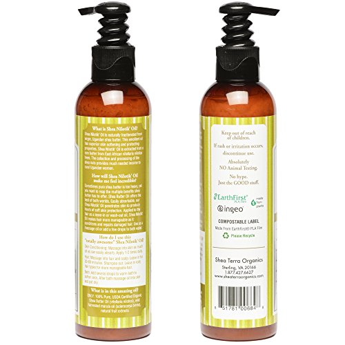 Shea Terra Organics Shea Nilotik’ Oil Scented With Namibian Marula |Natural Skin Daily Moisturizer - 8 oz