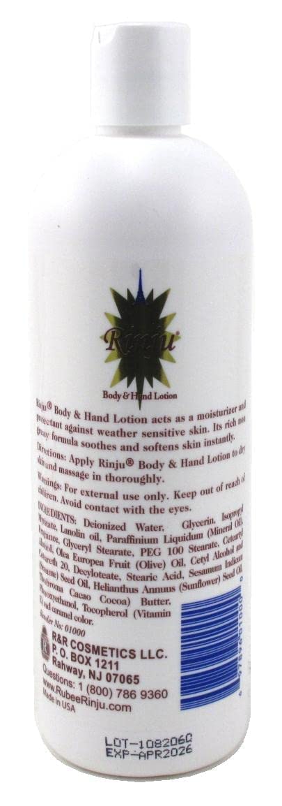 Rinju Body and Hand Lotion Enriched with Vitamin-E, 16 Ounce