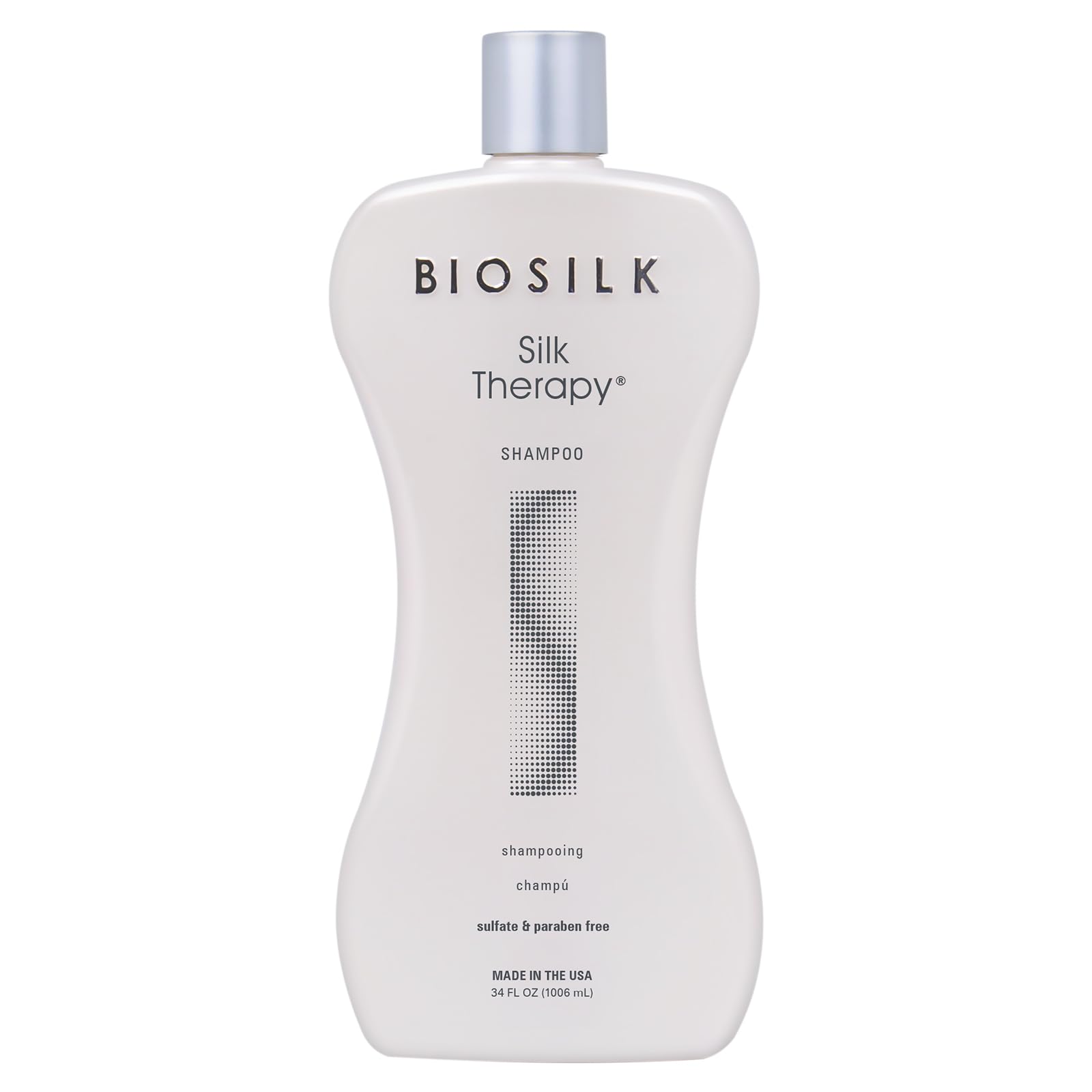 BioSilk Silk Therapy Shampoo, Gentle Hair Cleanser Delivers Healthy & Shiny Hair, Great For All Hair Types, Sulfate, Paraben, & Cruelty-Free, 34 Oz
