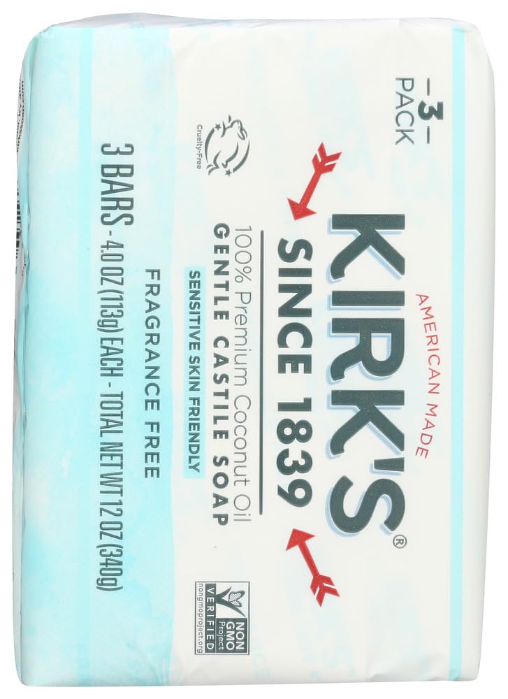 Kirks Soap Bar 3pk Frag Free