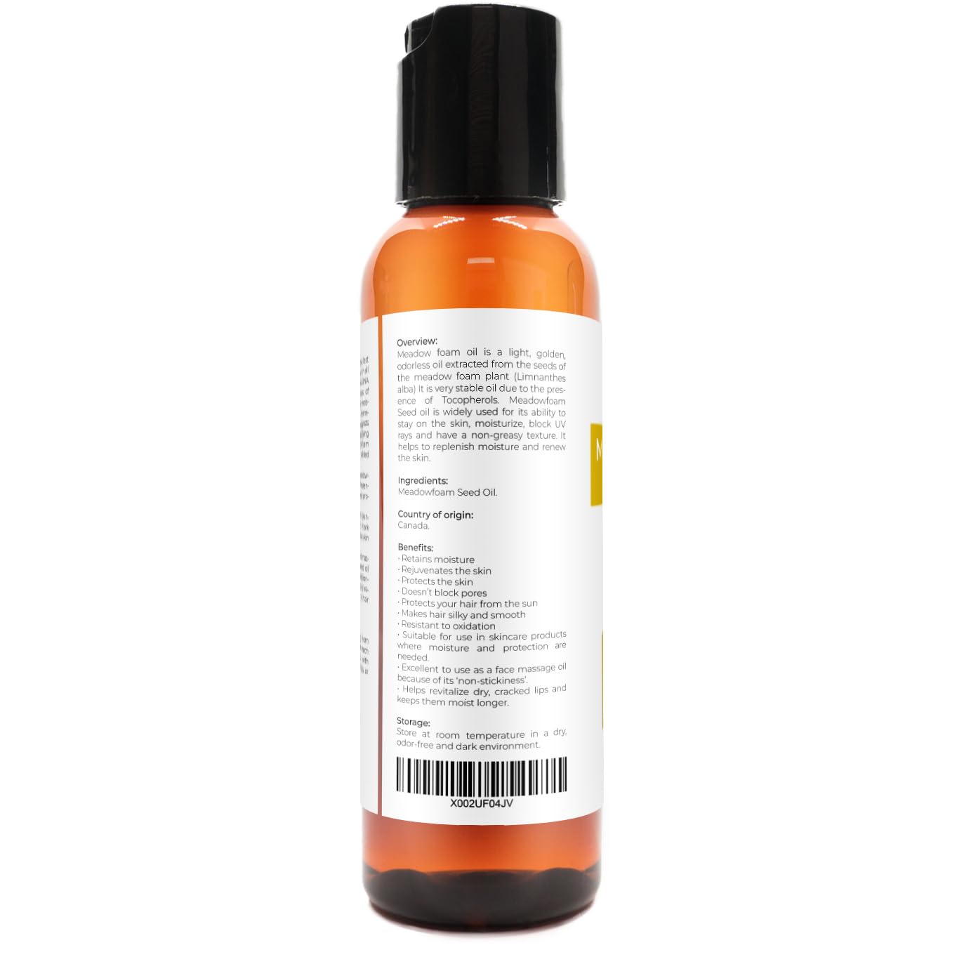 velona Meadowfoam Seed Oill 2 Fl Oz | 100% Pure and Natural Carrier Oil | Refined, Cold pressed | Cooking, Skin, Hair, Body & Face Moisturizing | Use Today - Enjoy Results