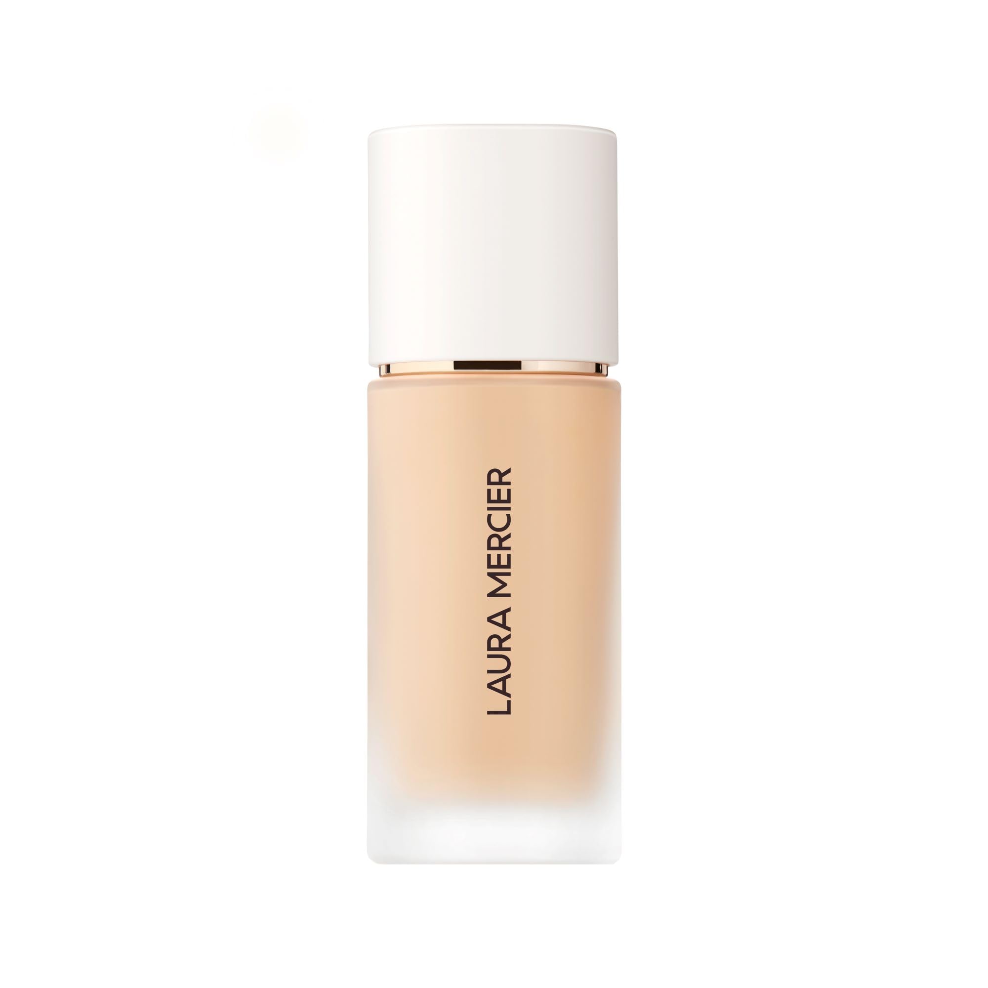 Laura Mercier Real Flawless Weightless Perfecting Waterproof Liquid Foundation: Medium-Buildable Coverage, 12 HR Fade-Proof Wear, Natural Finish, Hydrating, Long Lasting, Non-Comedogenic, Cashew