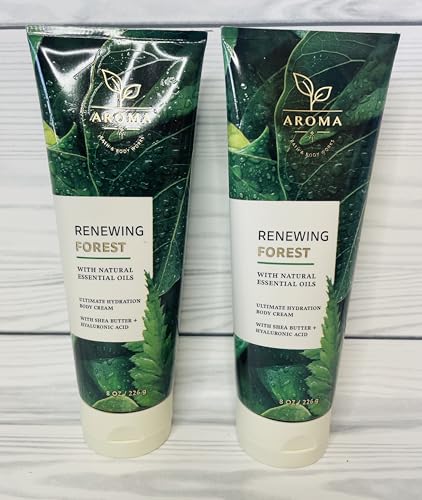 Bath & Body Works Renewing Forest Ultimate Hydration Body Cream 8 Ounces Pack of 2