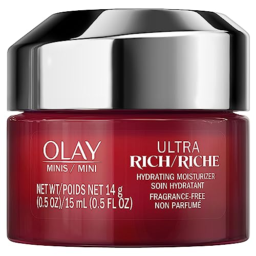 Olay Regenerist Ultra Rich Face Moisturizer, Fragrance-Free, Trial Size, 0.5 oz