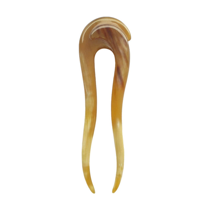 Marycrafts Big Multicolor Translucent Buffalo Horn Hair Fork, Hairfork, Hair Pin, Hairpin, Hair Accessory, Hair Toy Handmade 5.51