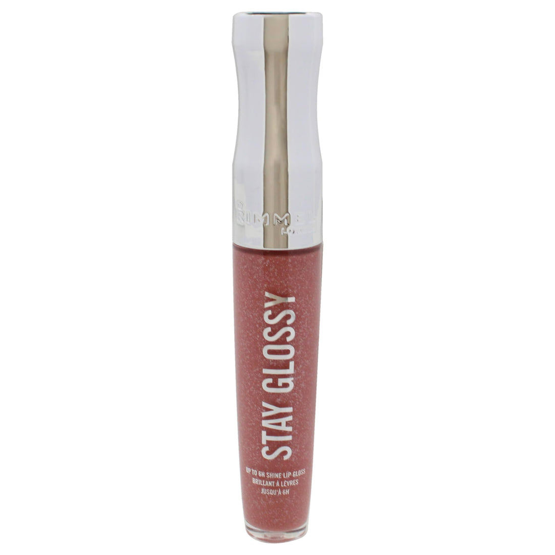 Rimmel Stay Glossy Lip Gloss - Non-Sticky and Lightweight Formula for Lip Color and Shine - 130 Blushing Belgraves, .18oz