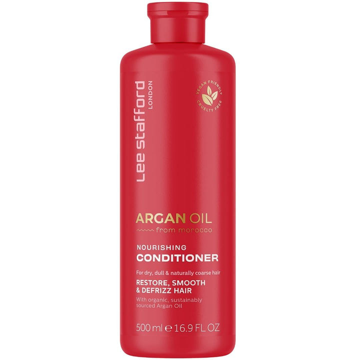 Lee Stafford Argan Oil Nourishing Hair Conditioner, 16.9 Fl Oz For Dry Dull and Naturally Coarse Hairs Hair Tretament Cream Defrizz Hair