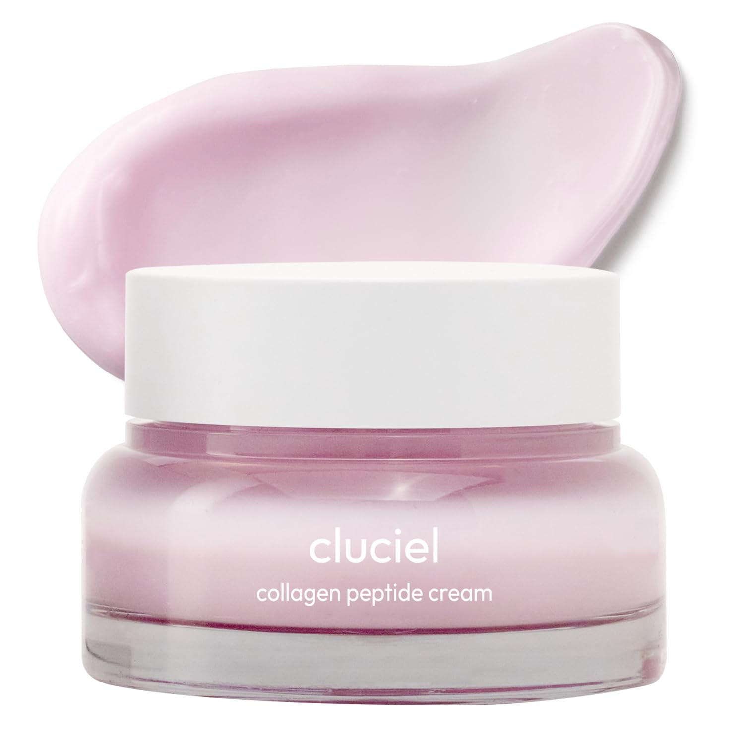 cluciel Collagen Peptide Cream I Face Moisturizer with Collagen, 7 Peptides, Vitamin B12, Targets Dullness, Boost Elasticity, Vegan, Cruelty-Free, Korean Glass Skin (50ml / 1.69 fl.oz)
