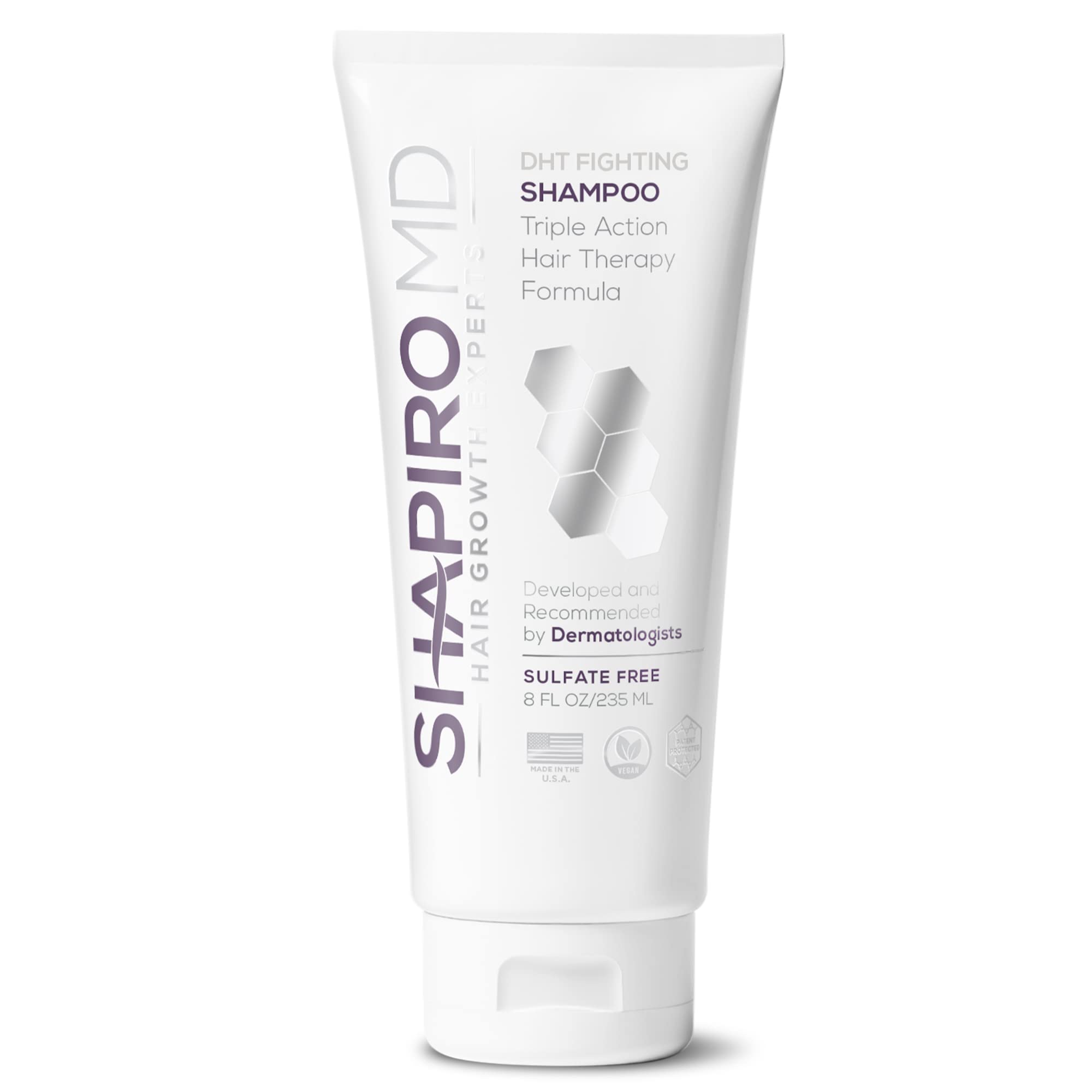 Shapiro MD Shampoo Containing the 3 Most Powerful, All-Natural DHT Blockers for Thicker, Fuller, and Healthier Hair (1 Month Supply) (Shampoo)