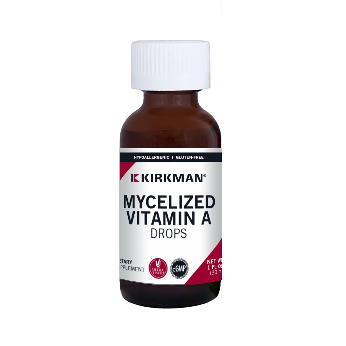 Kirkman - Mycelized Vitamin A Liquid - 30ml - Essential Vitamin - Supports Immune Health - Hypoallergenic