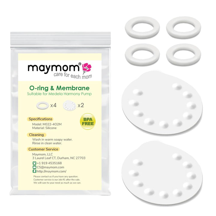 Replacement Parts for Medela Harmony Manual Pump; 4 O-Rings, 2 Membranes by Maymom