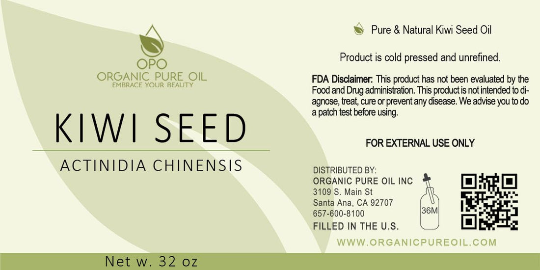 Kiwi Seed Oil - 32 oz - 100% Pure, All Natural, Cold Pressed, Unrefined, Premium Therapeutic Grade Kiwi Oil Perfect for Hair, Skin, Scalp, Body Care Moisturizer