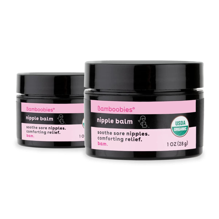 Bamboobies Women's Nipple Cream, Organic Cream for Soothing Skin, Nipple Balm, 1 oz (Pack of 2)