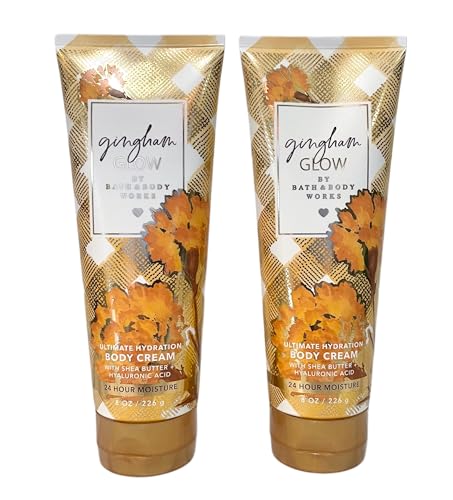 Bath & Body Works Gingham Glow Ultimate Hydration Body Cream 8 Ounces Pack of 2
