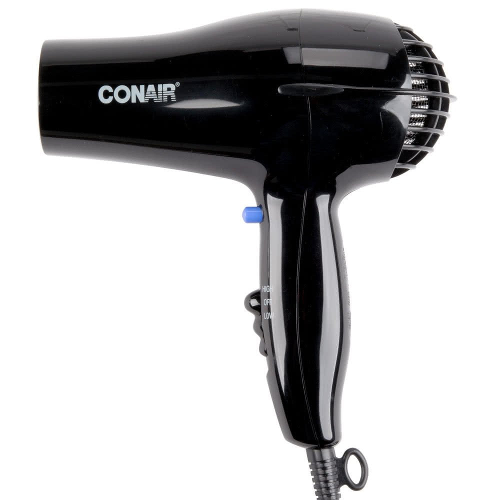 medium, Black : Conair Black 2 Heat / 2 Speed 1600W Hair Dryer - Time Saving Quick Drying | Maneuverable Handling| Easy Storage with Concentrator Attachment