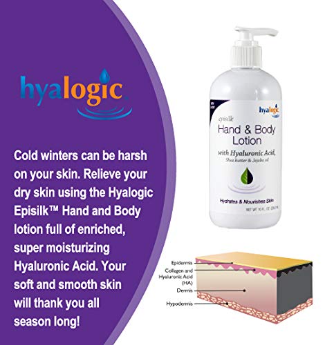 Hyalogic Episilk Hand & Body Lotion With Hyaluronic Acid Shea Butter Jojoba Oil Ha Hydrates And Nourishes Skin 10 Ounces