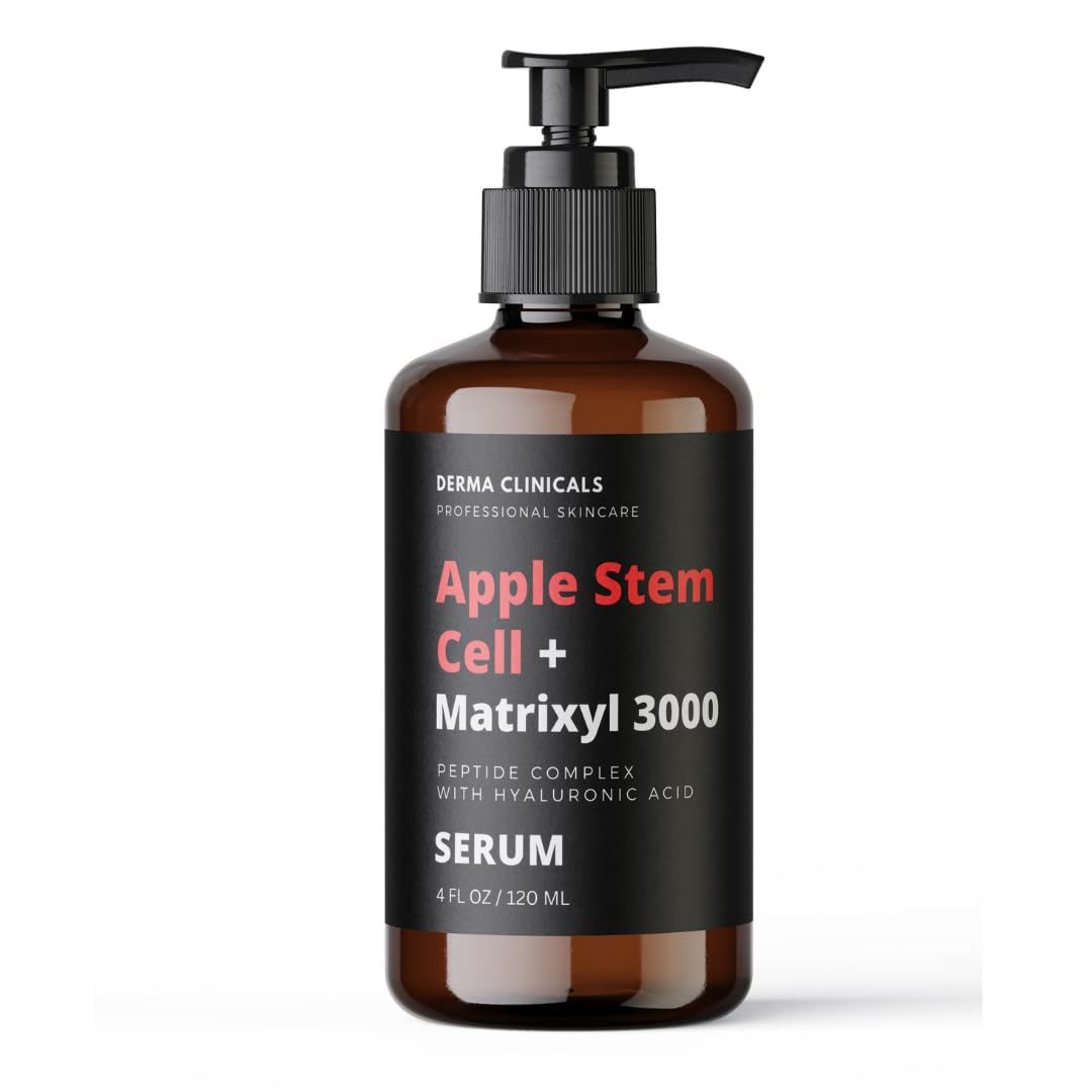 Apple Stem Cell + Matrixyl 3000 Serum With Hyaluronic Acid, Peptide Serum, Anti-Aging Serum for face, Anti-Wrinkle Serum, Skin Care Product - 4 oz