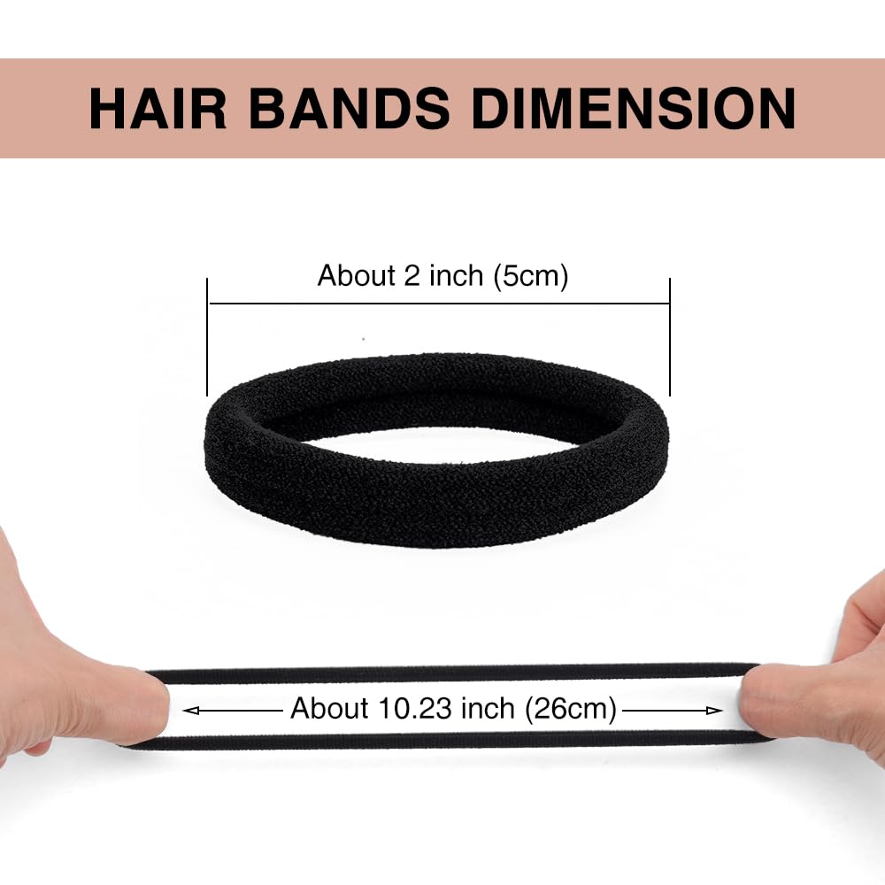 100PCS Hair Elastics Hair Ties, 4MM Colorful Ponytail Holders Hair Bands, 2 Inch in Diameter Elastic Band for Medium to Thick Hair, Curly Hair, Women or Men, 20 Colors (4MM Colorful )