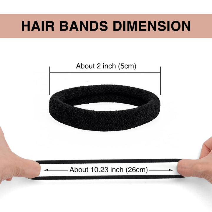 100PCS Hair Elastics Hair Ties, 4MM Colorful Ponytail Holders Hair Bands, 2 Inch in Diameter Elastic Band for Medium to Thick Hair, Curly Hair, Women or Men, 20 Colors (4MM Colorful )