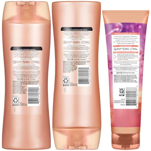 Suave Bonding Infusion Shampoo, Conditioner & Hair Mask, Restorative Treatment for Dry, Damaged Hair (3 Piece Set)