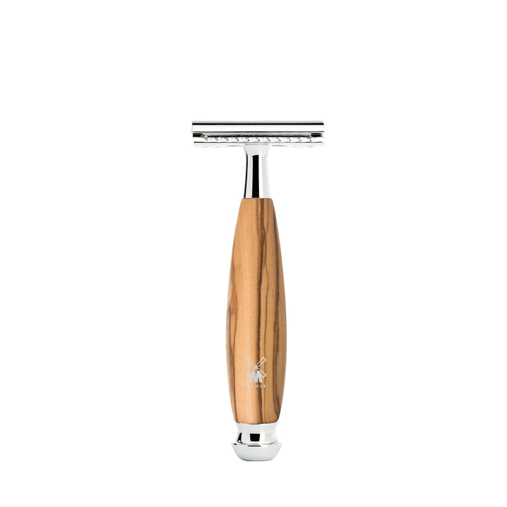 MÜHLE VIVO Closed Comb Safety Razor - Clean Shaving, Modern Design with Plumwood Handle