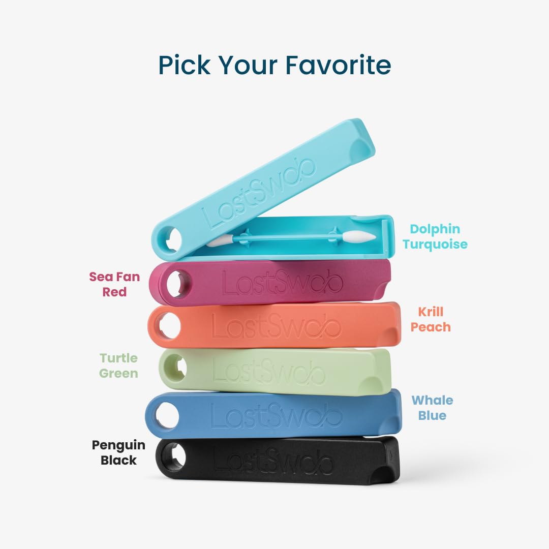 LastSwab Beauty Krill Peach | Reusable Cotton Buds for Make up removal | Environmentally Friendly Q-tip - Cotton Swabs | Original Kickstarter Produt