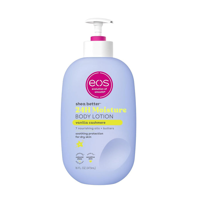 eos Shea Better Body Lotion- Vanilla Cashmere ; Lightweight & Non-Greasy, 16 fl oz