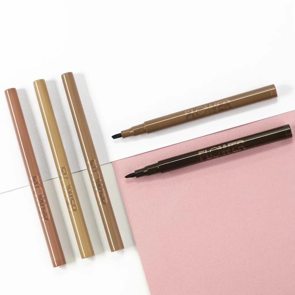 Flower Beauty Brow Vixen Tattoo Effect Stain - Smudge Proof, 12 Hr Wear Eyebrow Makeup with Chisel Tipped Applicator, Contains Aloe Vera & Vitamin E (Auburn)
