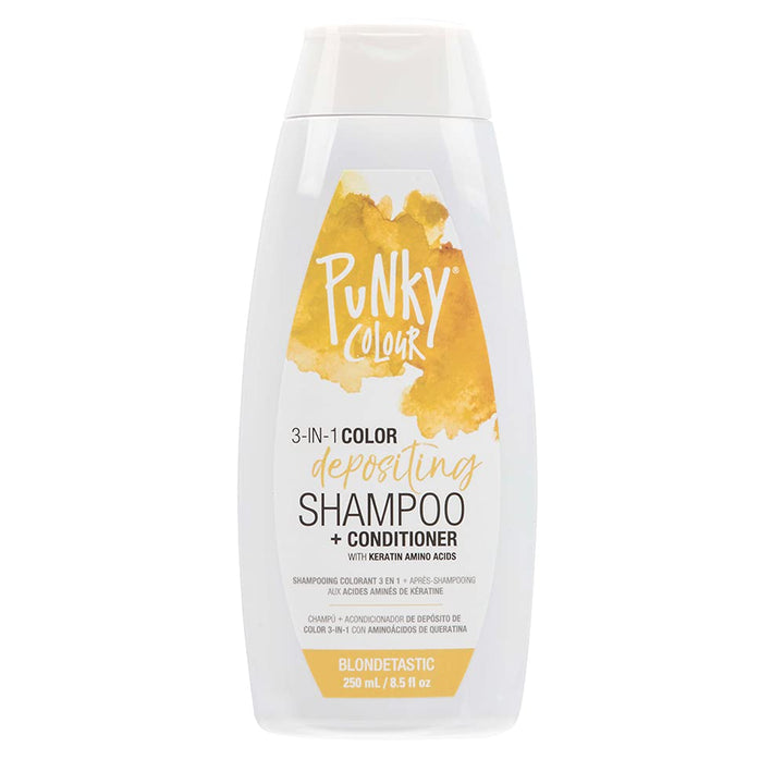 Punky Blondetastic 3-in-1 Color Depositing Shampoo & Conditioner with Shea Butter and Pro Vitamin B that helps Nourish and Strengthen Hair, 8.5 oz