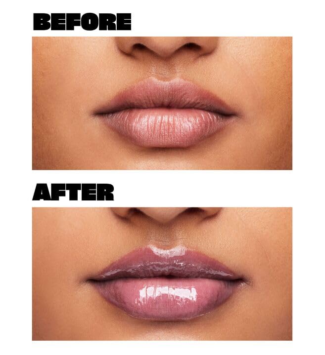 Babe Lash Plumping Lip Jelly - High Shine Lip Gloss for Fuller, Thicker Lips, Moisturizing and Soothing, Mauve