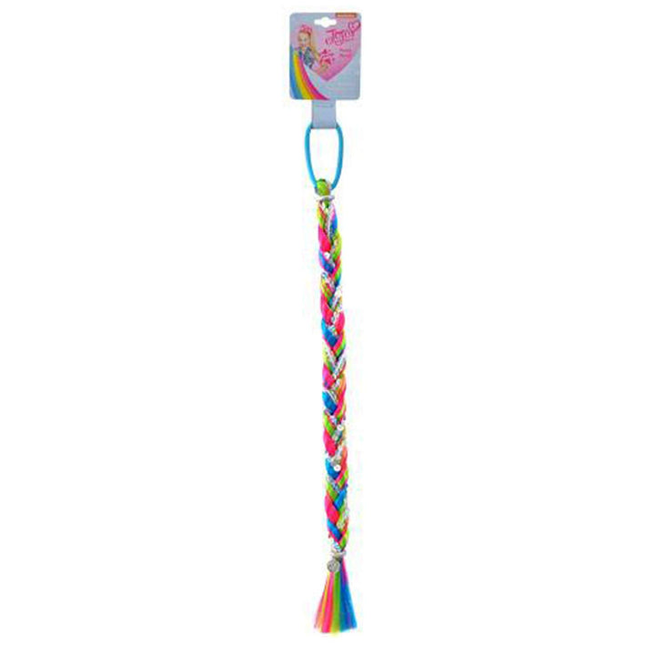 JoJo Siwa Rainbow Party Braid Extension Pony Tail Hair Tie, Rainbow, 17.5