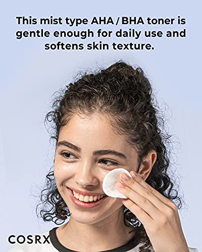 COSRX AHA/BHA Treatment Toner, Facial Exfoliating Spray for Whiteheads, Pores, and Uneven Skin, 9.46 fl.oz/ 280ml, Not Tested on Animals, No Parabens, No Sulfates, Korean Skin Care