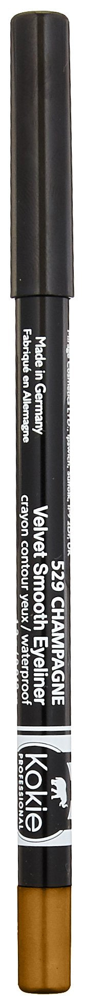 Kokie Cosmetics Waterproof Velvet Smooth Eyeliner Pencil, Gilded Gold, 0.042 Ounce